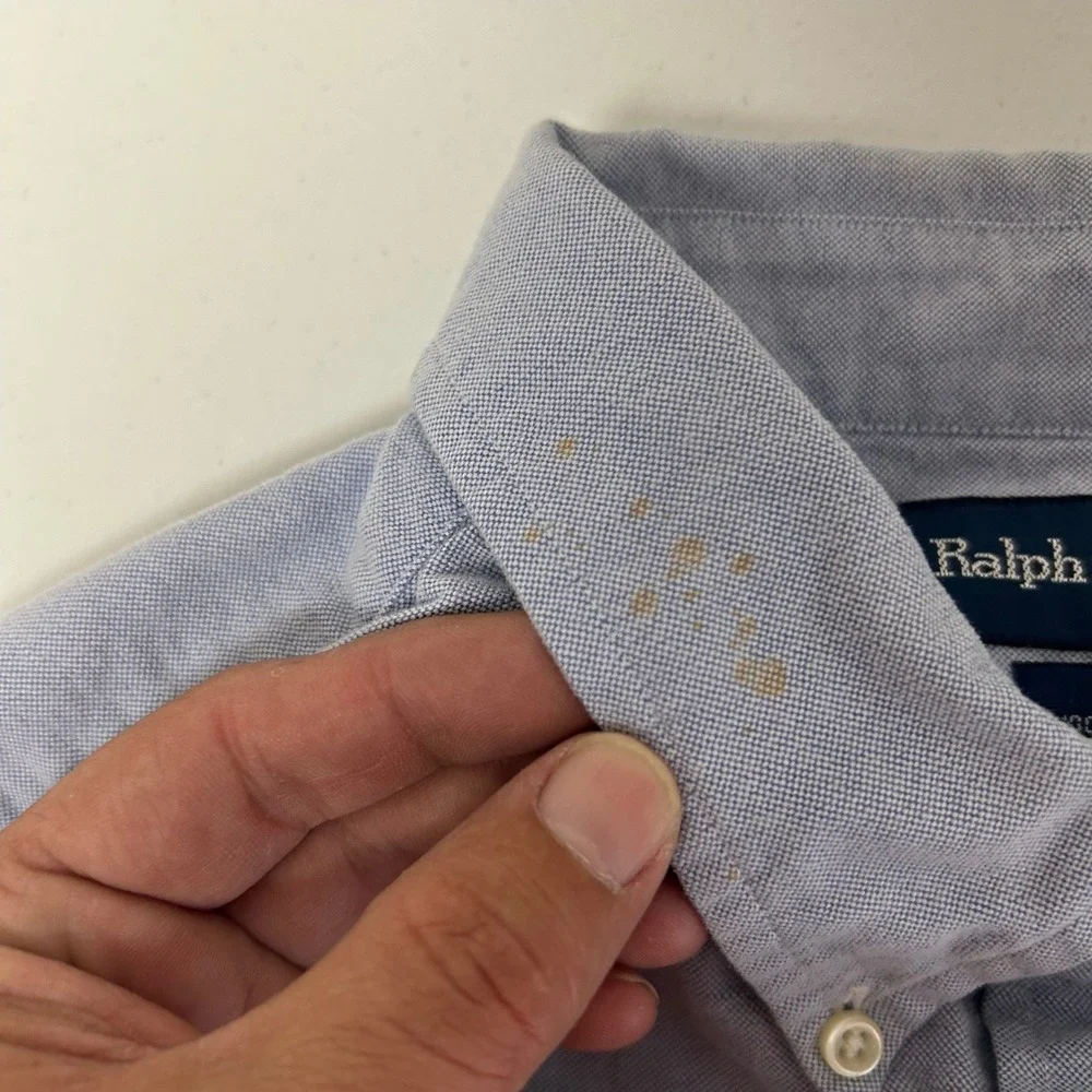 Ralph Lauren Button Down Shirt Mens XXL Blue Scottie Dog Embroidered Blake